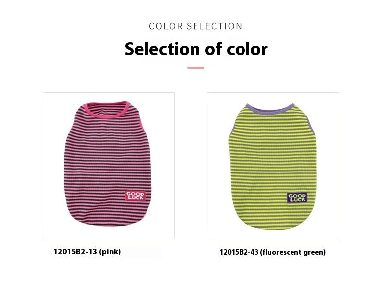 Cool Breathable Stripes Vest Pet Clothes Small Dog Cat Clothes